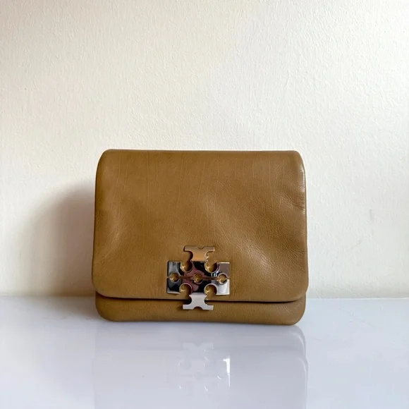 Tory Burch Charlie Shoulder Bag - Wren Brown - Picture 1 of 16